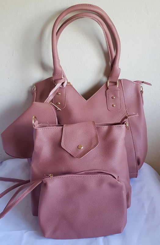 4 Piece Handbag Set Light Pink - Buy Online